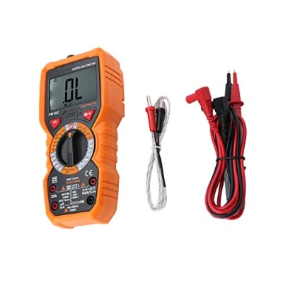 Immagine di Multimetro Digitale, PEAKMETER PM18C True RMS Tester Elettrico Multifunzione 6000 Conteggi NCV Gamma Automatica Amperometro Ohmetro di Tension Resistenza Temperatura