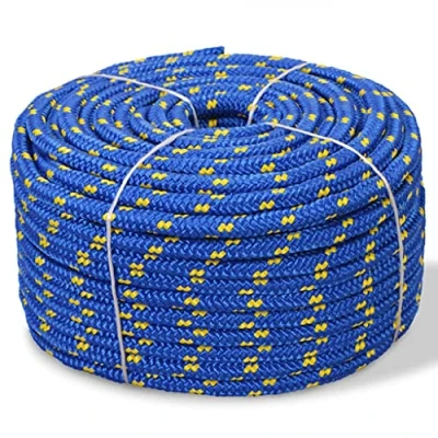 Immagine di vidaXL Corda Marina in Polipropilene 18 mm Blu Cima Intrecciata Fune Navale