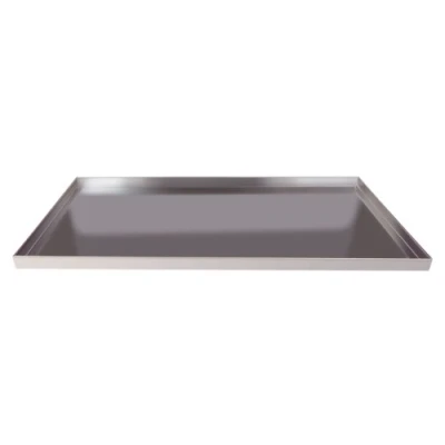 Immagine di Pentole Agnelli COAL49/2D60 Teglia Rettangolare con Orlo, Bordi Dritti, Altezza 2 cm, Lega Alluminio 3003, Spessore 1.5 mm, Argento