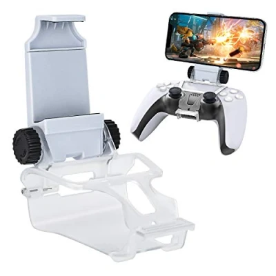 Immagine di DLseego PS5 Controller Phone Mount Clip, Supporto Clip di Gioco Fissaggio Del Telefono Cellulare per Gamepad DualSense Bianco