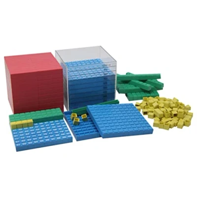 Immagine di WISSNER Active Learning Base Ten Set nella Gamma numerica di 1000, RE Plastic, in Scatola Cartone con Guida, Multicolore, M, Wissner039598.000