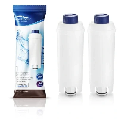 Immagine di filtro per macchina da caffè DLSC002 con addolcitore a carbone attivo, dell&#039;acqua Aqualogis compatibile Delonghi ECAM, Esam, ETAM, BCO, EC (2)