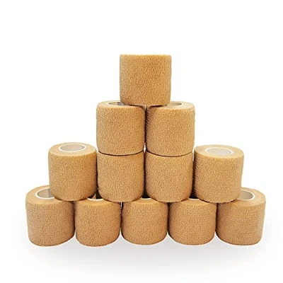 Immagine di SUPERBE Benda Elastica Autoadesiva 5cm x 4,5m (12 Rotoli) Bende Autoadesive Coesiva