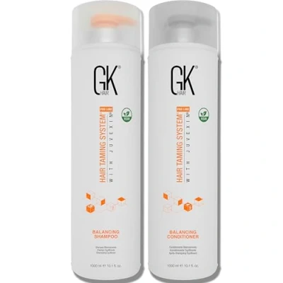 Immagine di GK HAIR Global Keratin Balancing Shampoo &amp; Conditioner 1000ml per Capelli Colorati Grassi Uso Quotidiano Detergente Profondo e Rimozione delle Impurità Unisex