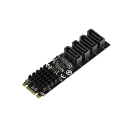 Immagine di KALEA INFORMATIQUE Scheda PCIe M o B+M Key a 4 porte SATA 6G RAID 0 1 10 M.2 (M2 NGFF) con chipset MARVEL 88SE9236