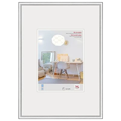 Immagine di walther design argento 50 x 60 cm con vetro artistico, cornice in plastica New Lifestyle KVX060S