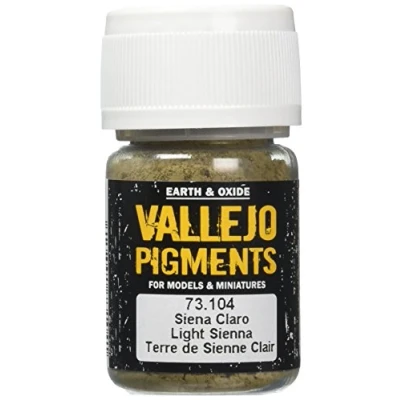 Immagine di Vallejo Pigments Pigmento per l&#039;utilizzo con modelli in plastica, 30 ml, Marrone (Siena Chiara)