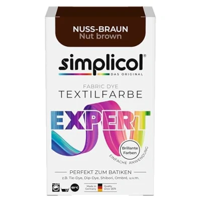 Immagine di Simplicol Fabric Dye expert, Colorante per tessuti, colore lavatrice o manuale, Marrone (Nuss Braun 1716), 1 confezione