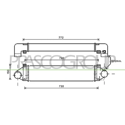 Immagine di PRASCO FD426N002 Intercooler LAND ROVER: Freelander 2 SUV, Range Rover Evoque, FORD: S Max Mk1, Focus 2, MONDEO 4 Turnier, VOLVO: V70 3, S80 II
