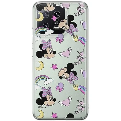 Immagine di ERT GROUP custodia per cellulare Xiaomi 13 originale e con licenza ufficiale Disney, modello Minnie 031 adattato in modo ottimale alla forma dello smartphone, parzialmente trasparente