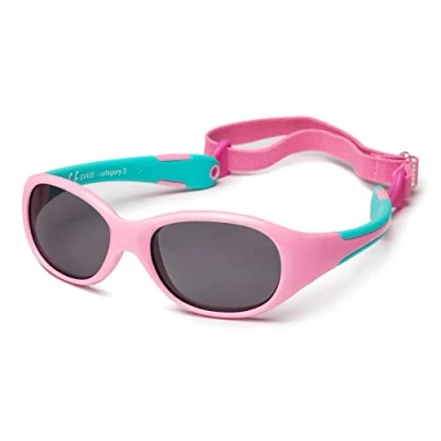 Immagine di Kiddus Occhiali da Sole realizzati in un Unico Pezzo. Per Bambini 0 mesi. Filtro Solare UV400 Sicuro. Molto Flessibile. Infrangibile. Senza BPA. Fascia Elastica Regolabile e Rimovibile. ALLROAD
