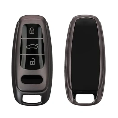 Immagine di kwmobile Custodia Compatibile con Audi A6 A7 A8 Q7 Q8 3 Tasti Keyless Cover Chiavi Auto Protezione Copri Telecomando Copertina Chiave Copertura Gommata Silicone TPU