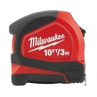 Immagine di Milwaukee MHT48226602 Metro a nastro LED, 3 m, larghezza: 12 mm, colore: Rosso