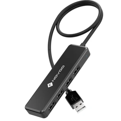 Immagine di NOVOO USB C Hub, 4 Ports 2.0 SD Data Splitter, Simple and Practical Port Adapter for PS5/Mac Pro/Macbook Air/Dell XPS/Notebook PC/Flash Drive/Mobile HDD More