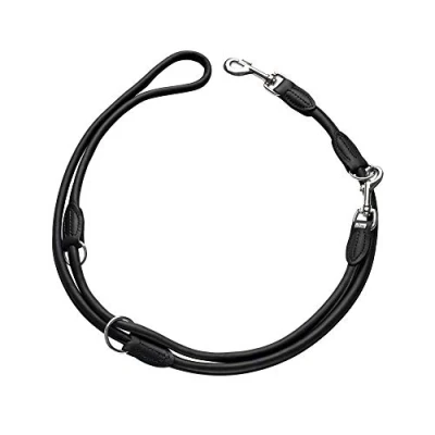 Immagine di HUNTER Guinzaglio regolabile per cani ROUND &amp; SOFT in pelle 8/200 nero 8