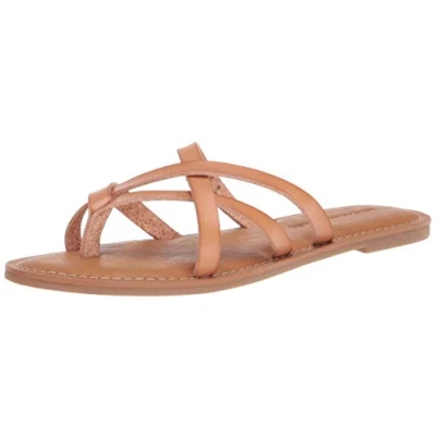 Immagine di Amazon Essentials Sandalo Slide Basso con Cinturino Donna, Tan Chiaro, 37.5 EU