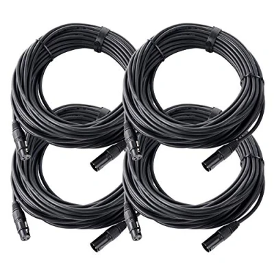 Immagine di Pronomic Stage XFXM 20 XLR Microfono cavo m Nero, Kit con 4 cavi