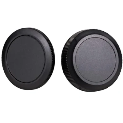 Immagine di Tappo antipolvere per corpo macchina fotografica Canon RF Mount EOS R10 R8 R100 R50 R7 R6 Mark II R5 C R3 RP Ra R e copriobiettivo posteriore obiettivi