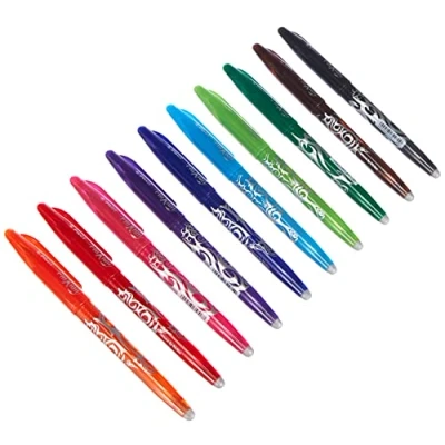 Immagine di Pilot Frixion BL FR7 Set di penne a sfera cancellabili, punta 0, 7 mm, 10 (confezione da pezzi, senza gomma, colorata)