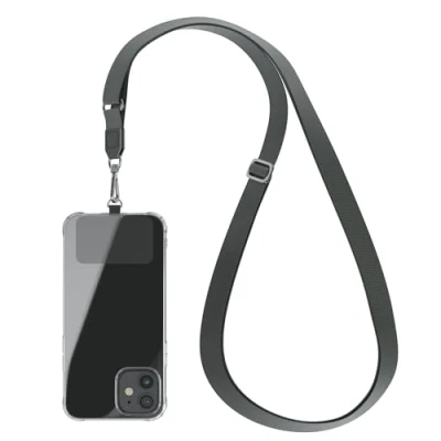 Immagine di EAZY CASE catena universale per cellulare adatta a tutti gli smartphone, da appendere, cover con cordino, smartphone portare in giro, cinghia cellulare, Antracite