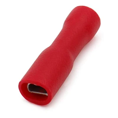 Immagine di Heschen Connettori rapidi femmina in vinile completamente isolati, FDFD1.25 110, morsetto per cavo da 2,8 x 0,5mm, 0,5 1,5mm² (22 16 AWG), rosso, confezione 100