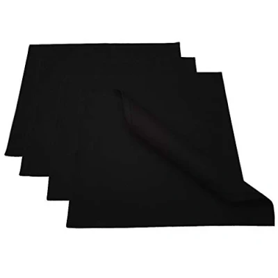 Immagine di Lemos Home Tovagliette di alta qualità, 4 pezzi, in 100% cotone, collezione concetto, colore e dimensioni a scelta (set da 46 x 36 cm, nero)
