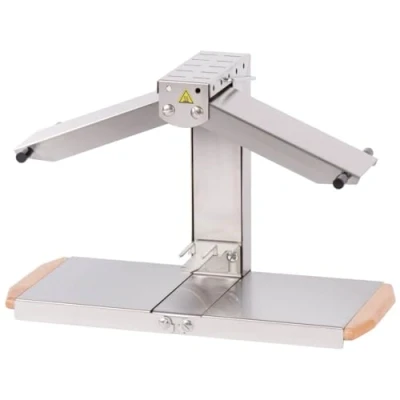 Immagine di Louis Tellier Dispositivo per raclette Brézière® Signature in acciaio inox, misura adatta 1/4 o 1/6 di mola, 1 4 persone, rampe riscaldanti regolabili, pieghevole, 230V