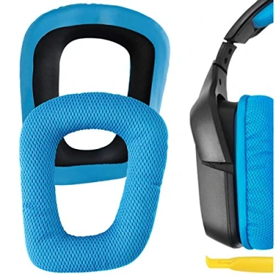 Immagine di Geekria cuscinetti auricolari in tessuto a rete per cuffie Logitech G35 G930 G430 F450, di ricambio/padiglioni auricolari/parti riparazione