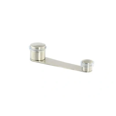 Immagine di EVI Herrajes Fermaporta con Fermo girevole Fermaporte per Porte fino a 70 mm Gomma transparente Acciaio Inox Finitura Opaca Compresi utensile, Vite + Tassello di Fissaggio Mod. I 152T