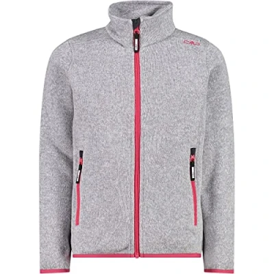 Immagine di CMP Knit Tech mélange fleece jacket, Girl, Argento Fragola, 98