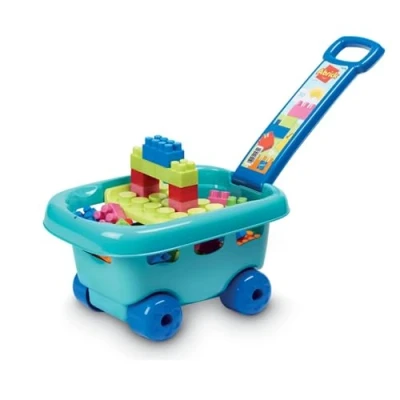 Immagine di Ecoiffier, Trolley con mattoncini, 7600001479, 30 Pezzi Inclusi, a Partire dai 18 Mesi, Prodotto in Francia