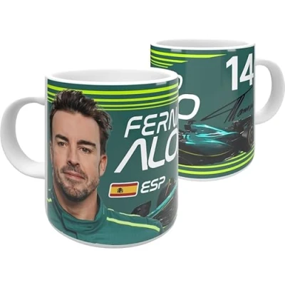 Immagine di PARTISAN Fernando Alonso F1 Tazza in ceramica, 325 ml, verde/giallo