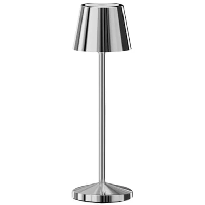 Immagine di Lampada da tavolo senza fili LED bianco caldo dimmerabile EMILY H25cm, argento