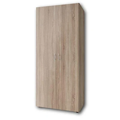 Immagine di Stella Trading BASE, Armadio classico in 3 diverse dimensioni, versatile, ante A battente, effetto rovere sonoma, 80 x 177 52 cm, L P