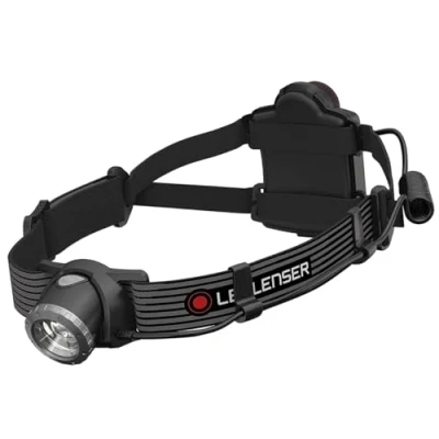 Immagine di Ledlenser H7 SE Lampada frontale a LED, 300 lumen, 160 m, durata 30 ore, messa fuoco, con luce posteriore, batterie incluse e cavo USB