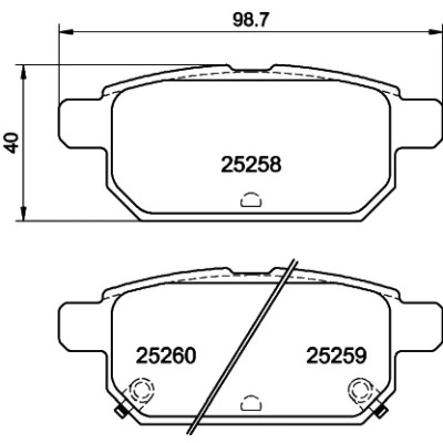 Immagine di HELLA 8DB 355 015 871 Kit pastiglie freno con segnalatore acustico usura accessori SUZUKI: SWIFT 5, 4, Vitara IV SUV