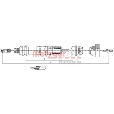 Immagine di METZGER 11.2280 Cavo Frizione con regolazione automatica COFLE CITROËN: Berlingo / First I Van, Xsara Station Wagon, Hatchback