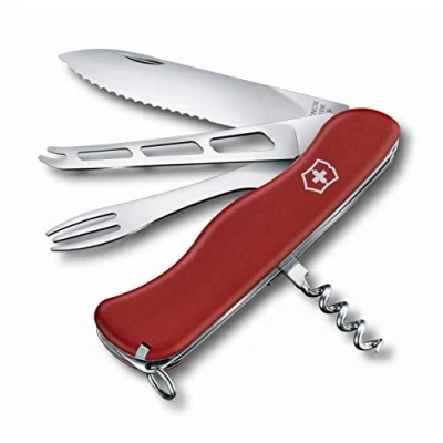 Immagine di Victorinox, Cheese Master W, Coltello Svizzero, Originale, Multiuso, Campeggio, 8 Funzioni, Lama, grande with wavy edge, Fondue fork, Bloccabile