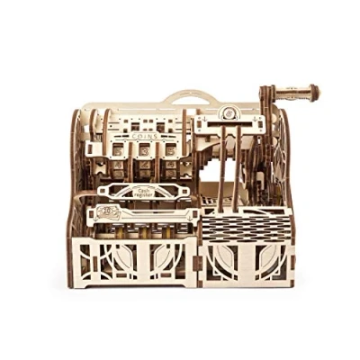 Immagine di UGEARS Puzzle 3D in Legno per Adulti Modello Meccanico Registratore di Cassa Modellini da Costruire Kit Costruzione Fai Te