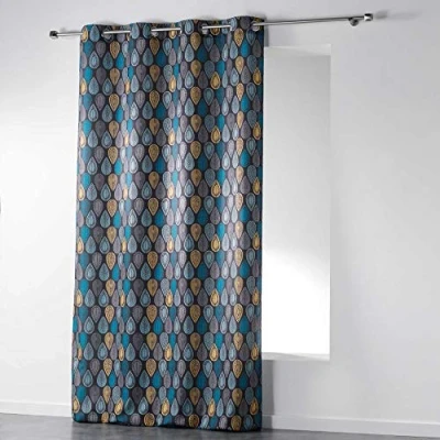 Immagine di Douceur d&#039;Intérieur Tenda con Occhielli, in Poliestere, Grigio, 260x140 cm