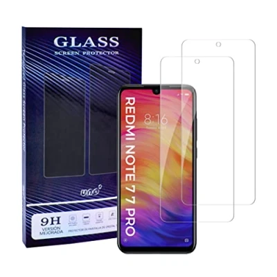 Immagine di UNO&#039; Pellicola proteggi schermo in vetro temperato 2 pezzi compatibile con Xiaomi Redmi Note 7, 7 Pro, 8/Note 8 2021, ultra resistente, senza bolle, 9H, antigraffio.