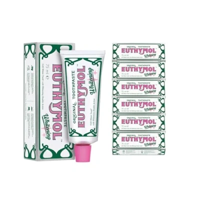 Immagine di Euthymol Dentifricio sbiancante 75 ml x 6 per alito fresco e denti puliti