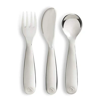 Immagine di Munchkin Polish Ergonomically Designed Stainless Steel Toddler Cutlery Set, Includes Fork, Knife and Spoon