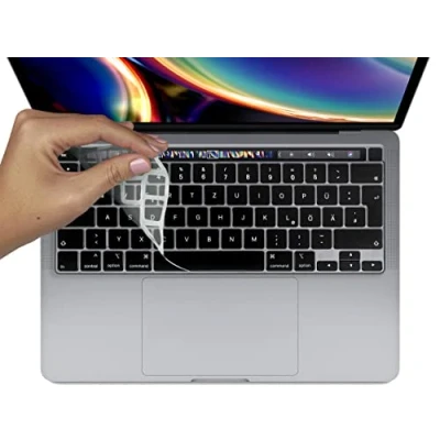 Immagine di MyGadget Copritastiera compatibile con Apple MacBook Pro 13 Pollici (Dal 2020)&amp; 16&quot; Touchbar (2018 2020) Protezione Tastiera Silicone Skin Trasparente