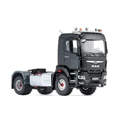 Immagine di WIKING 077651 MAN TGS 18.510 4x4 BL Autocarro a 2 Assi, 1:32, Metallo e Plastica, Da 14 Anni in Su, Sistema di Controllo della Pressione degli Pneumatici, Griglia del Radiatore Apribile, Nero