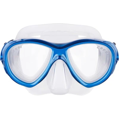 Immagine di Cressi Samoa Mask Maschera Immersioni e Snorkeling, Trasparente/Blu, Taglia Unica, Unisex Adulto