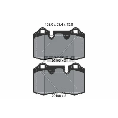 Immagine di TEXTAR 2016501 Kit pastiglie freno Predisposto per contatto segnalazione usura ASTON MARTIN: Vantage Coupe, Volante, DB9 Coupe