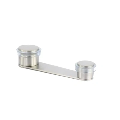 Immagine di EVI Herrajes Fermaporta con Fermo girevole Fissaggio Adesivo o a vite + tassello Fermaporte per Porte fino 50 mm Gomma transparente Acciaio Inoxe Finitura Opaca Mod. I 164