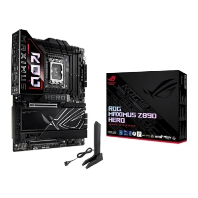 Immagine di ASUS ROG Maximus Z890 Hero, Scheda Madre Intel ATX, 22+1+2+2 Fasi di Alimentazione, Slot DDR5, PCIe 5.0, GPD Nuova Generazione, 6 M.2, WiFi 7, AI Overclocking, Q Release Slim