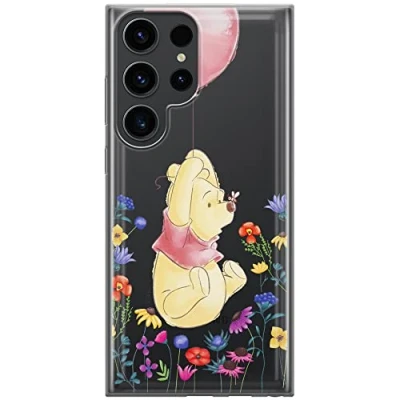 Immagine di Ert Group custodia per cellulare Samsung S23 ULTRA originale e con licenza ufficiale Disney, modello Winnie the Pooh &amp; Friends 028 adattato alla forma dello smartphone, parzialmente trasparente
